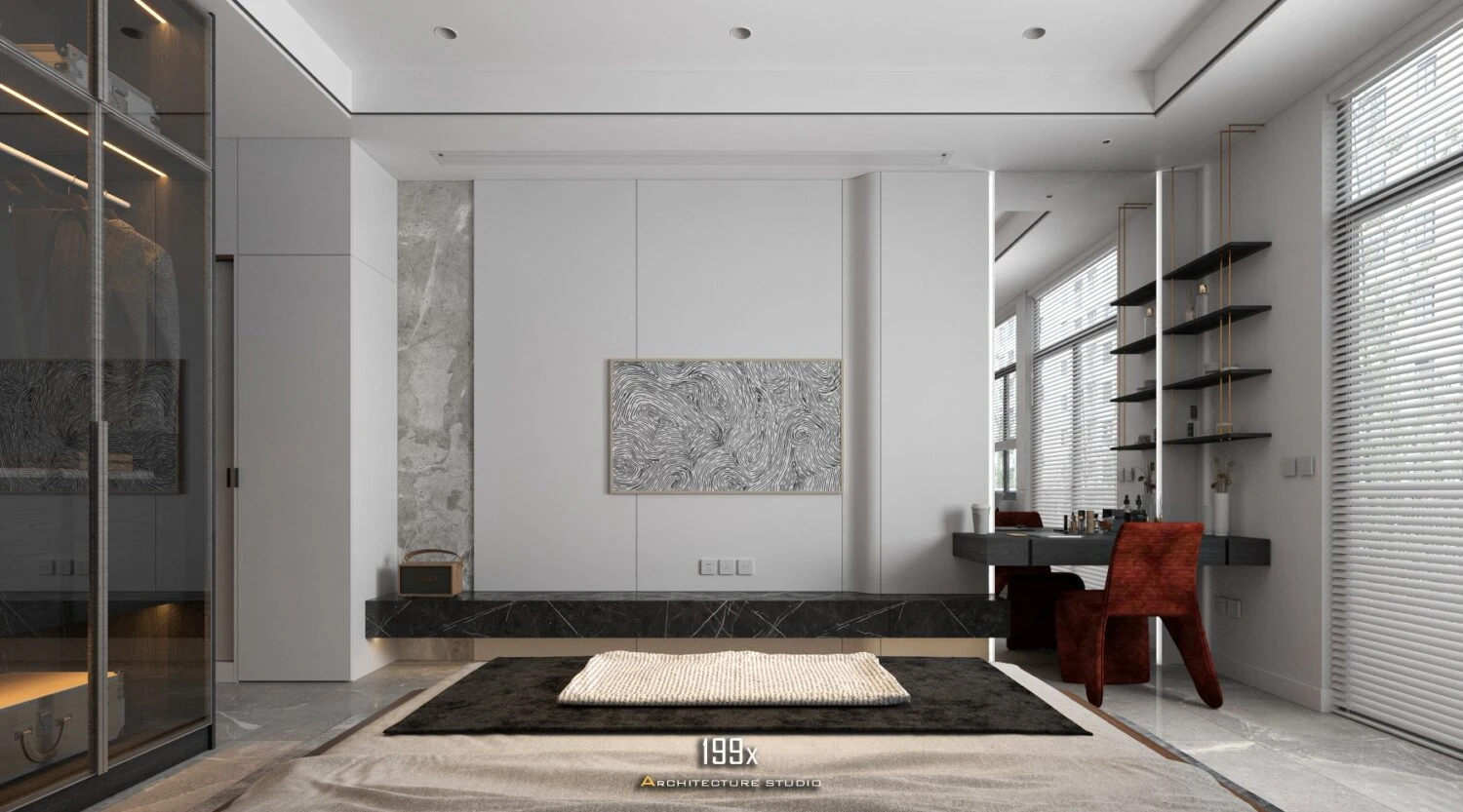 SketchUp Free Bedroom Free Sketchup Scene Download Vray Modern ID 101000724 (My Hong Vu)