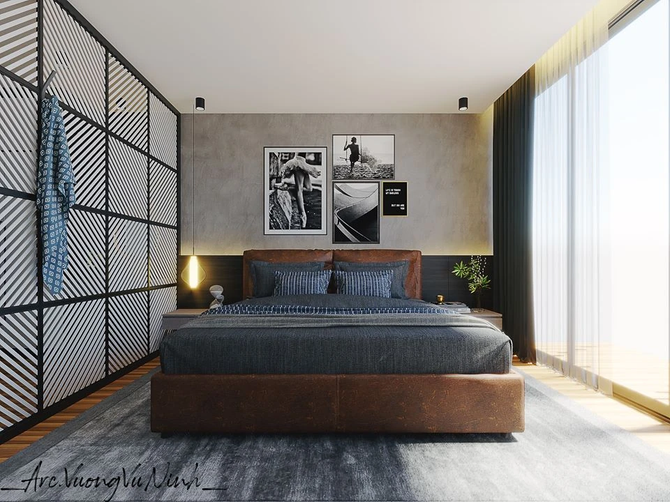 SketchUp Free Bedroom Modern Enscape Model Free Download ID 101000313 (Vuong Vu Linh)