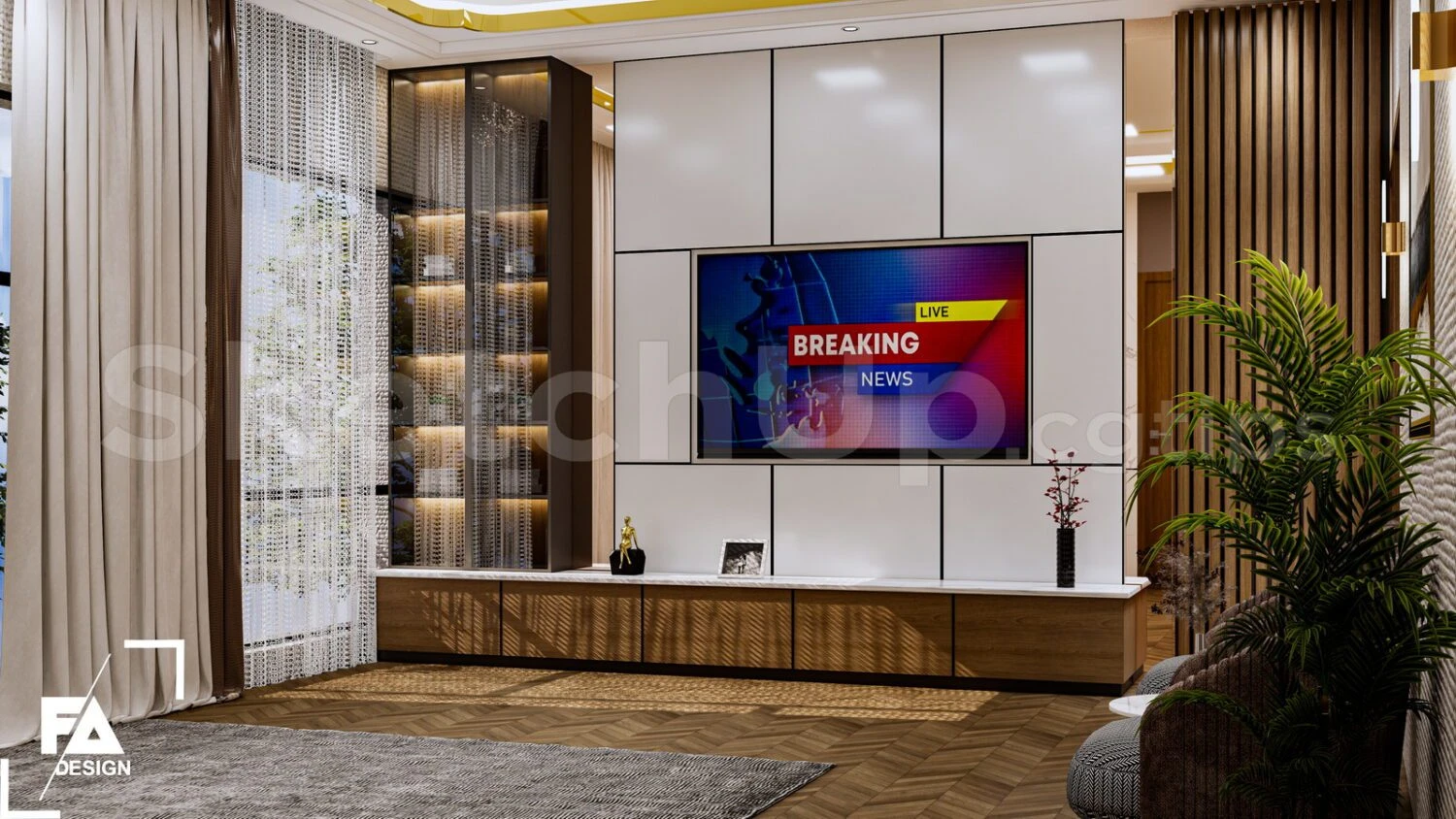 Bedroom Modern Enscape Sketchup Model Free Download ID 101000720 (FA Design)