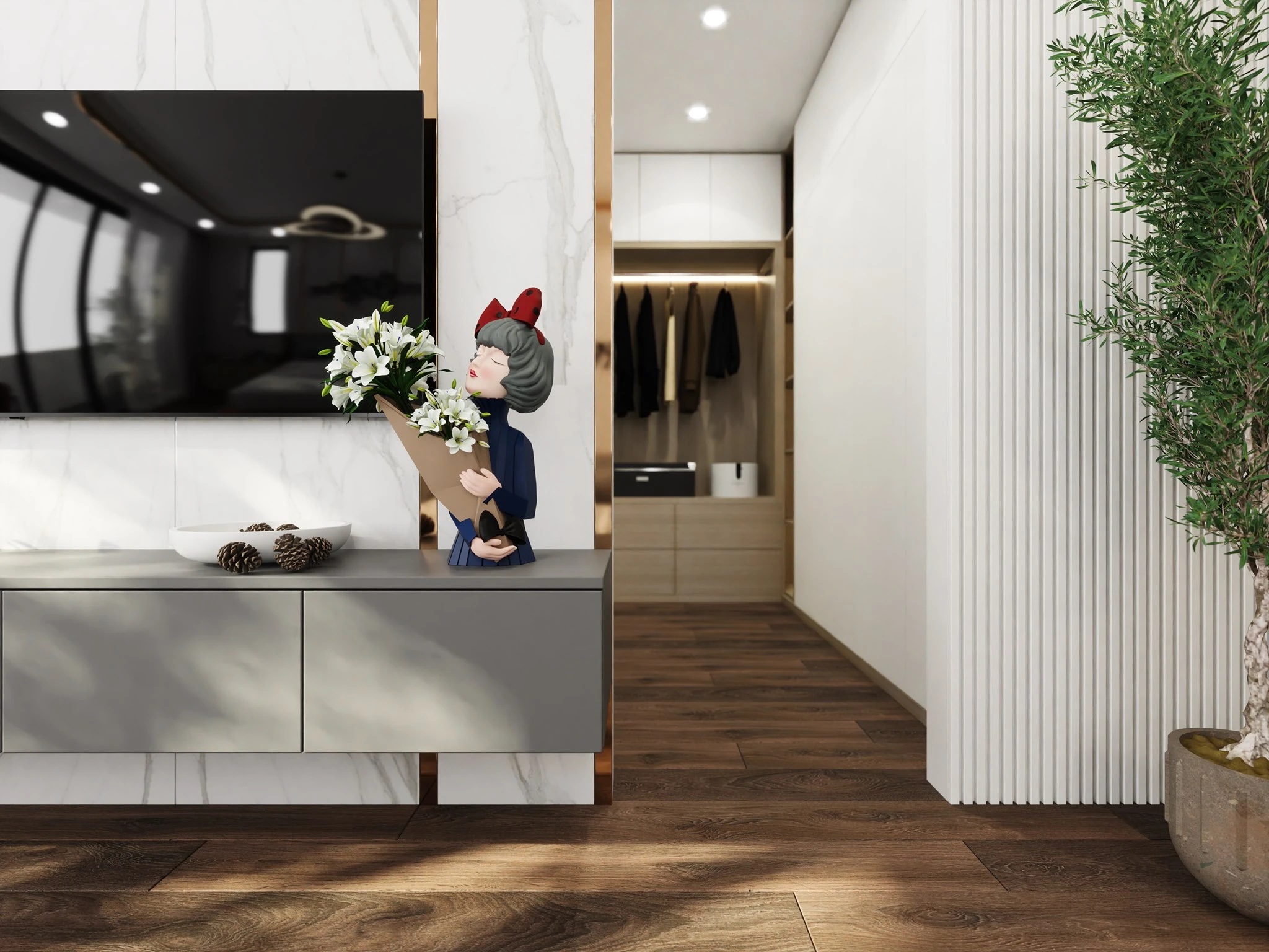 Bedroom Modern Enscape Sketchup Scene Download Free ID 101000414 (Quoc Vi Phan Phan)