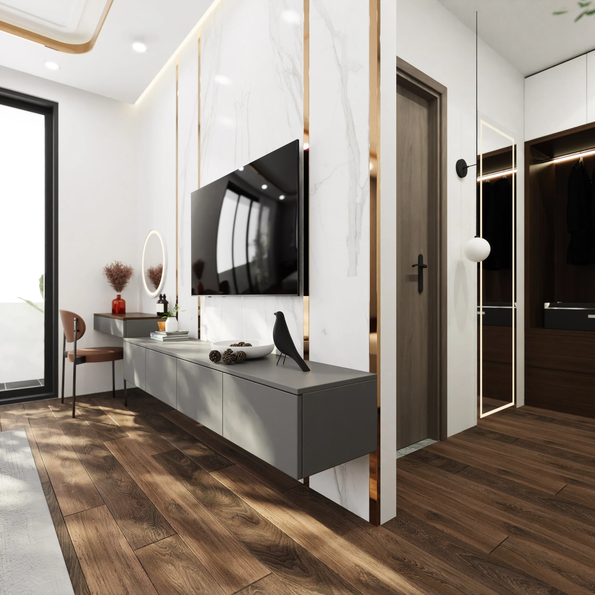 Bedroom Modern Enscape Sketchup Scene Download Free ID 101000414 (Quoc Vi Phan Phan)