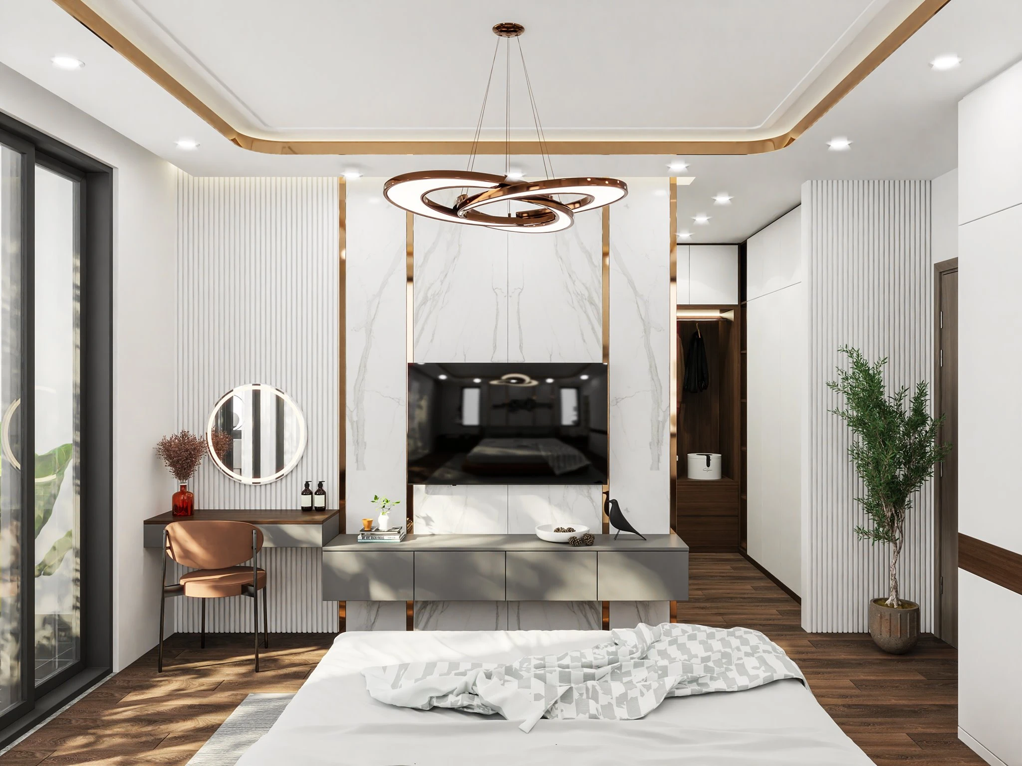Bedroom Modern Enscape Sketchup Scene Download Free ID 101000414 (Quoc Vi Phan Phan)