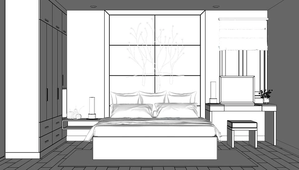 SketchUp Free Bedroom Modern Free Sketchup Models Download ID 101000220 (Xuan Khanh)