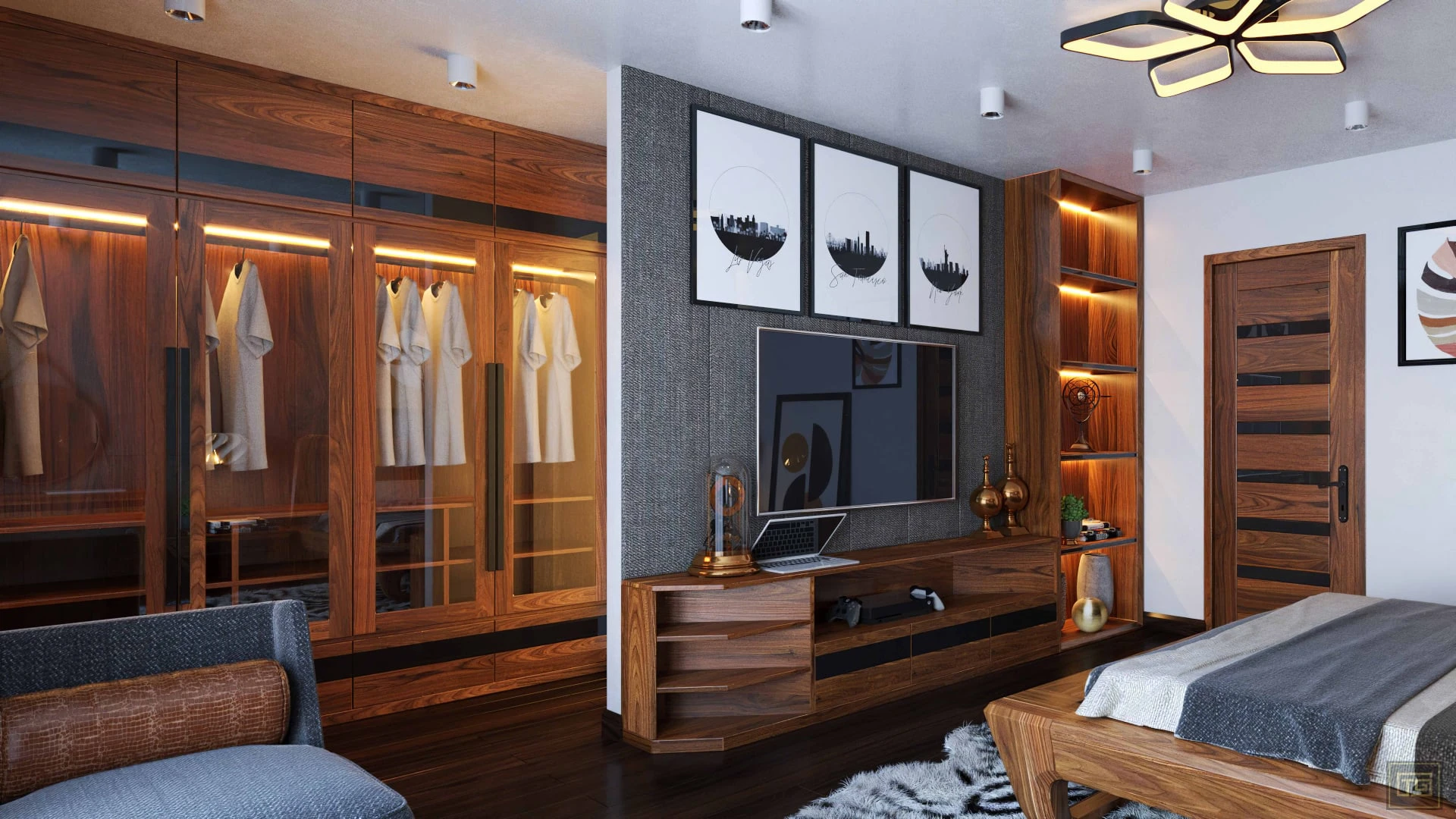 SketchUp Free Bedroom Modern Free Sketchup Scene Download ID 101000454 (Xuan Khanh)