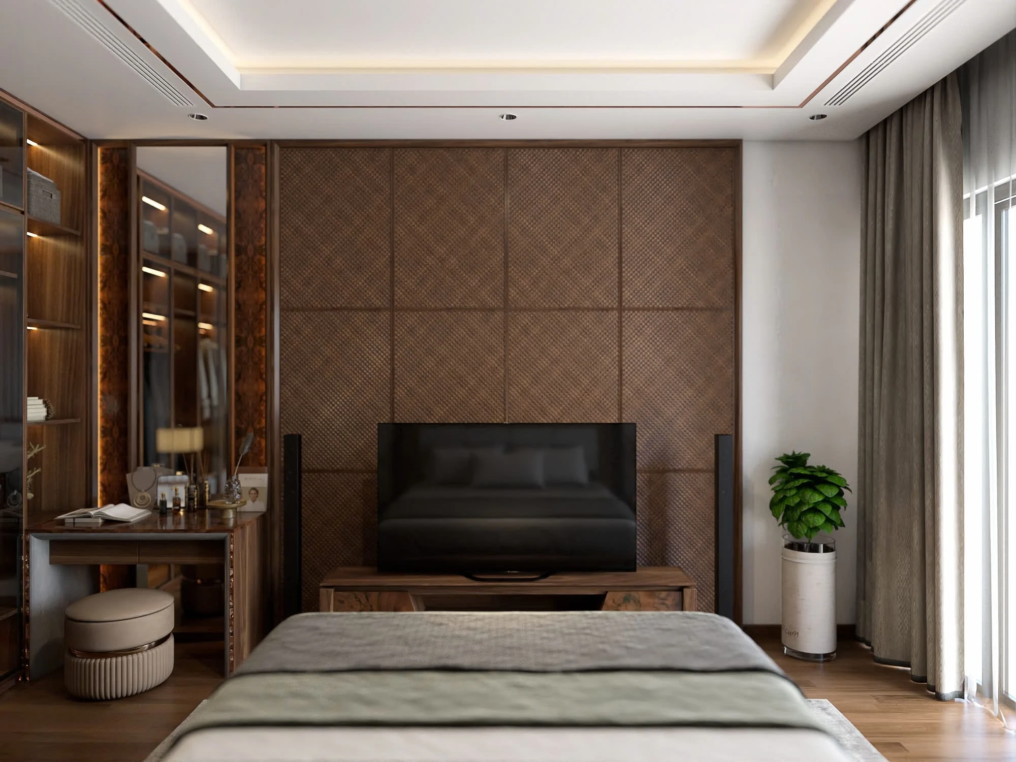 Bedroom Modern Free Sketchup Scene Download ID 101000744 (Tran Tien)