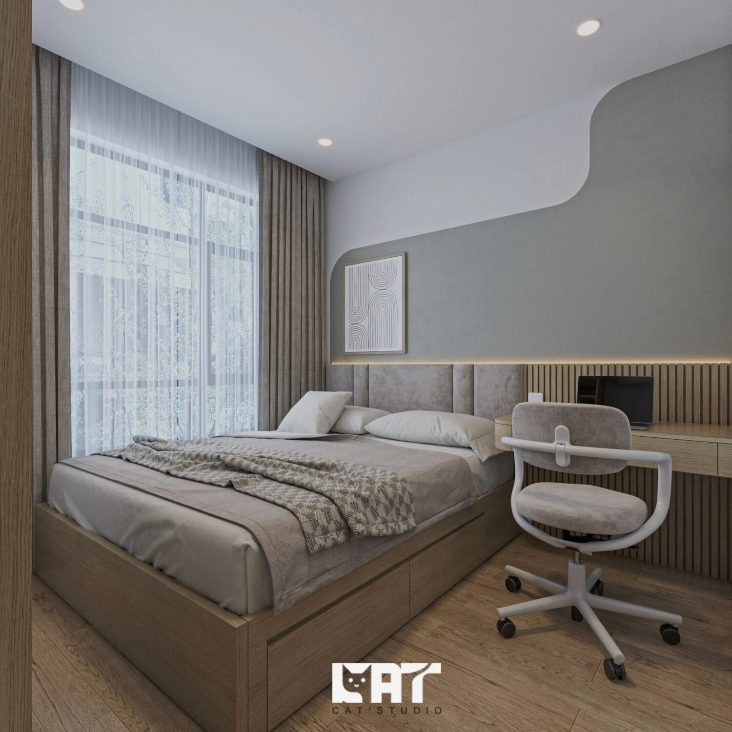 Bedroom Modern Sketchup Free Model Download ID 101000721 (Kts Nghiathan)