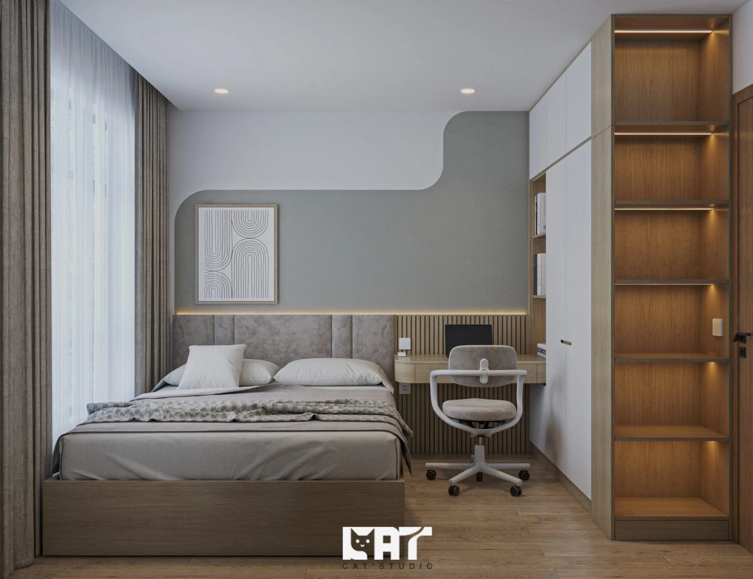 Bedroom Modern Sketchup Free Model Download ID 101000721 (Kts Nghiathan)