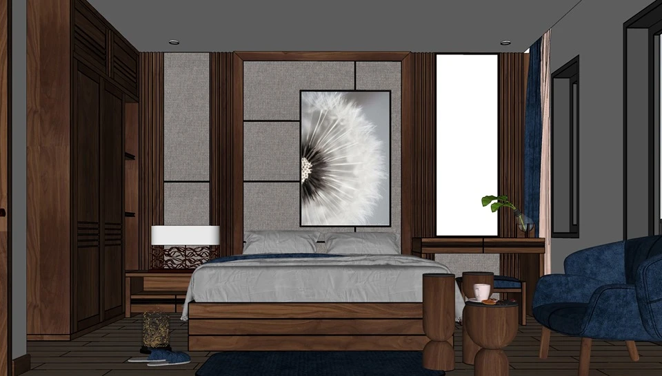 Bedroom Modern Sketchup Model Download Free ID 101000237 (Xuan Khanh)