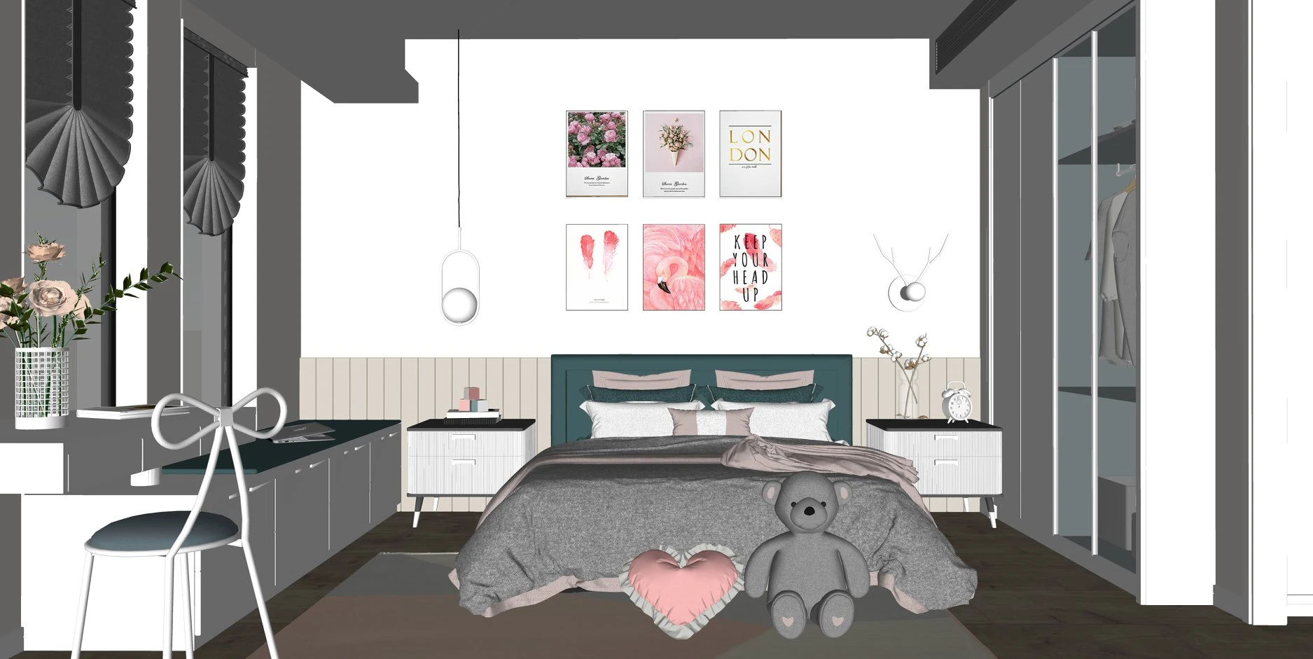 Bedroom Modern Sketchup Model Free Download ID 101000381 (Dat Houzz)