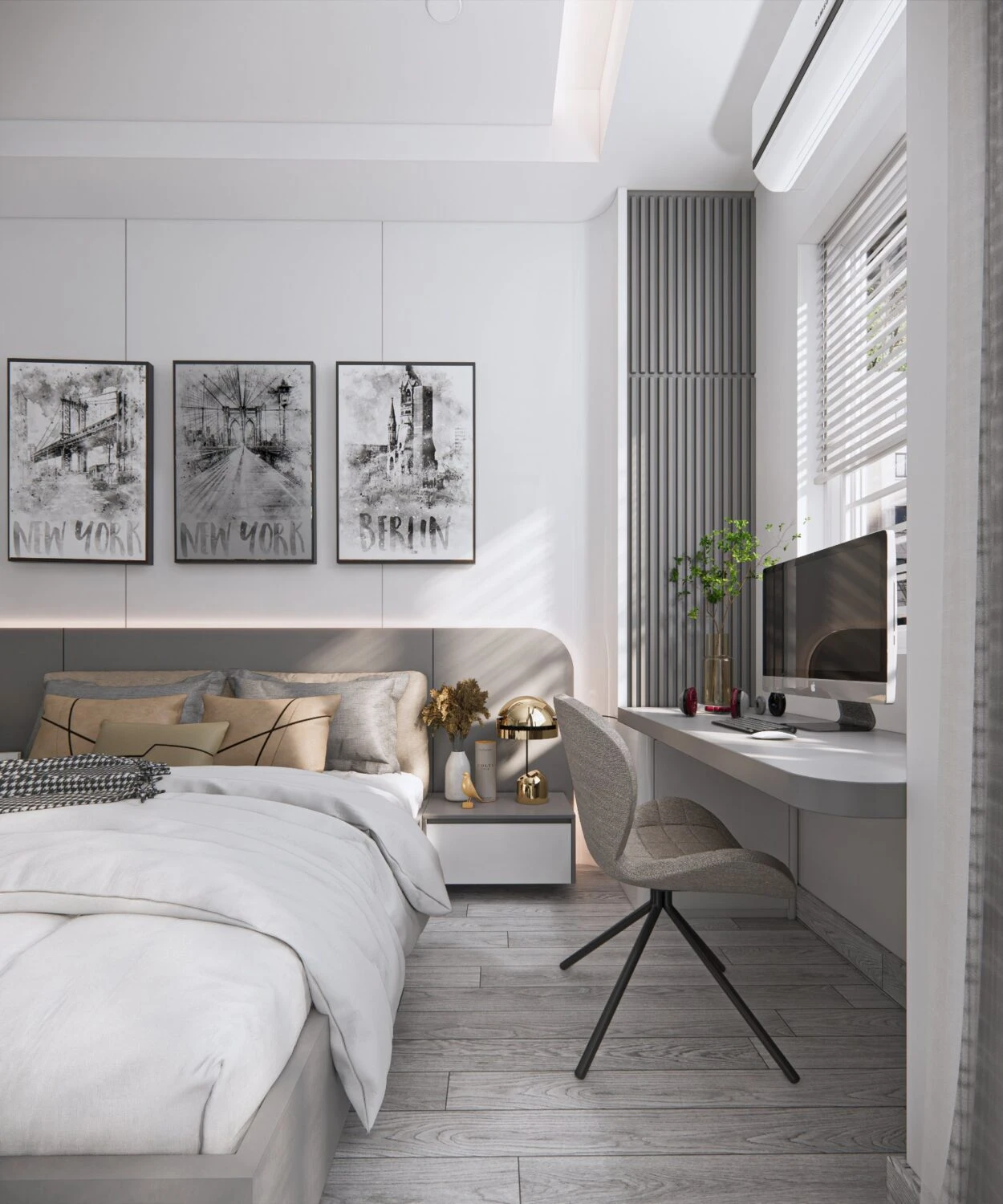 Bedroom Modern Sketchup Scene Free Download ID 101000638 (Mot Minh)