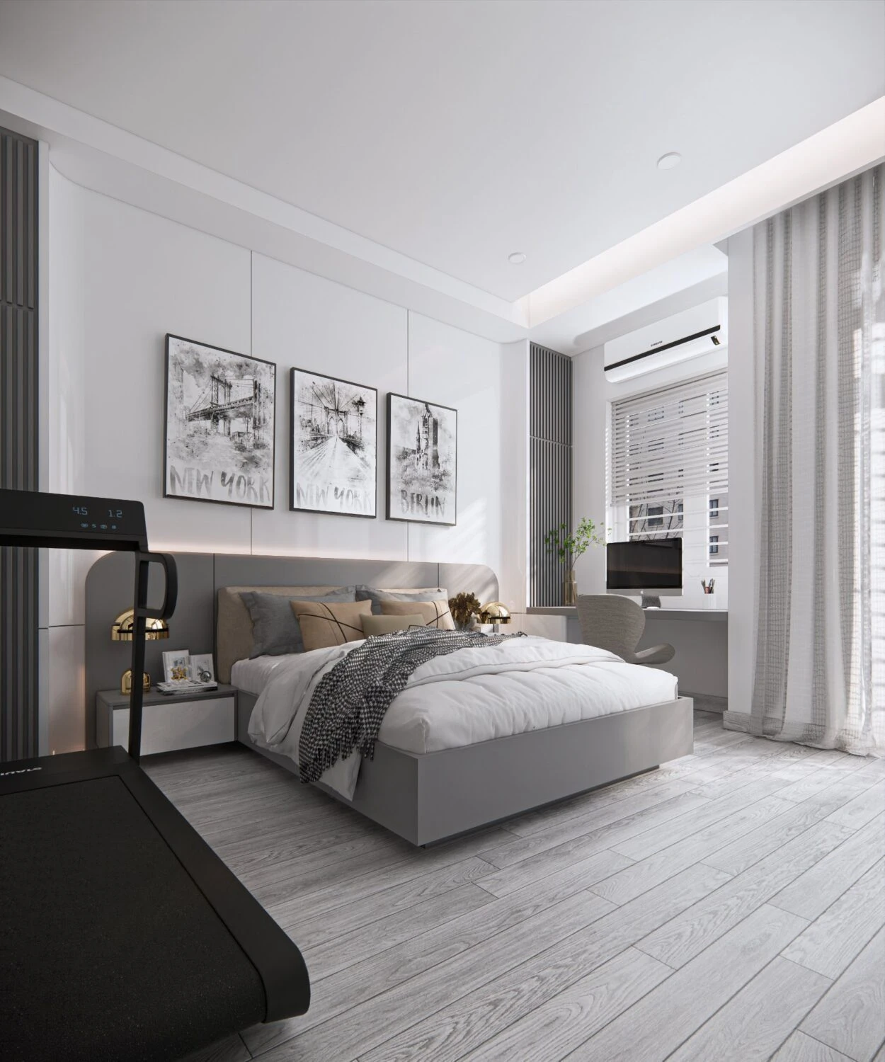 Bedroom Modern Sketchup Scene Free Download ID 101000638 (Mot Minh)