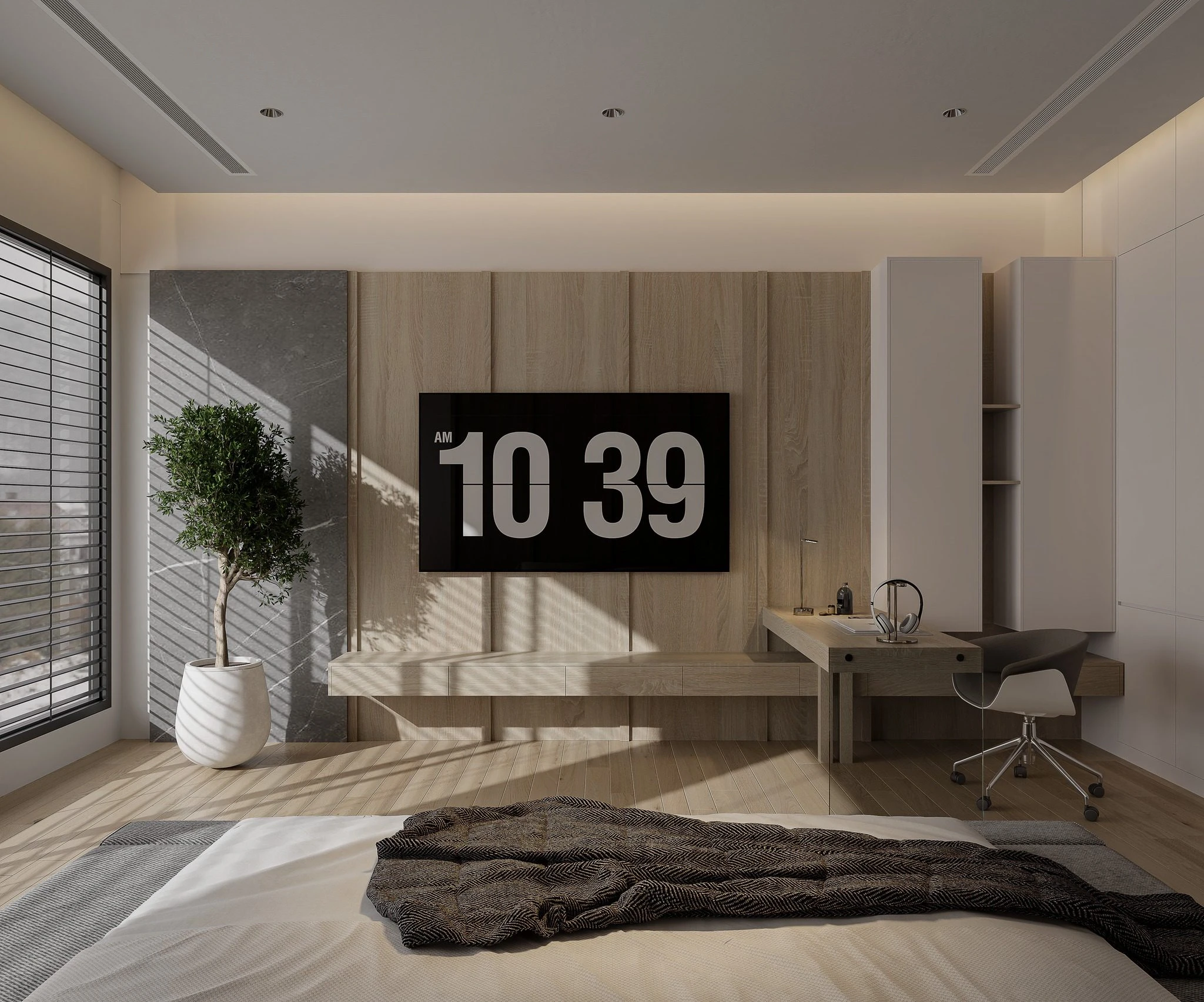 SketchUp Free Bedroom Modern Vray Enscape Model Free Download ID 101000732 (Duc)