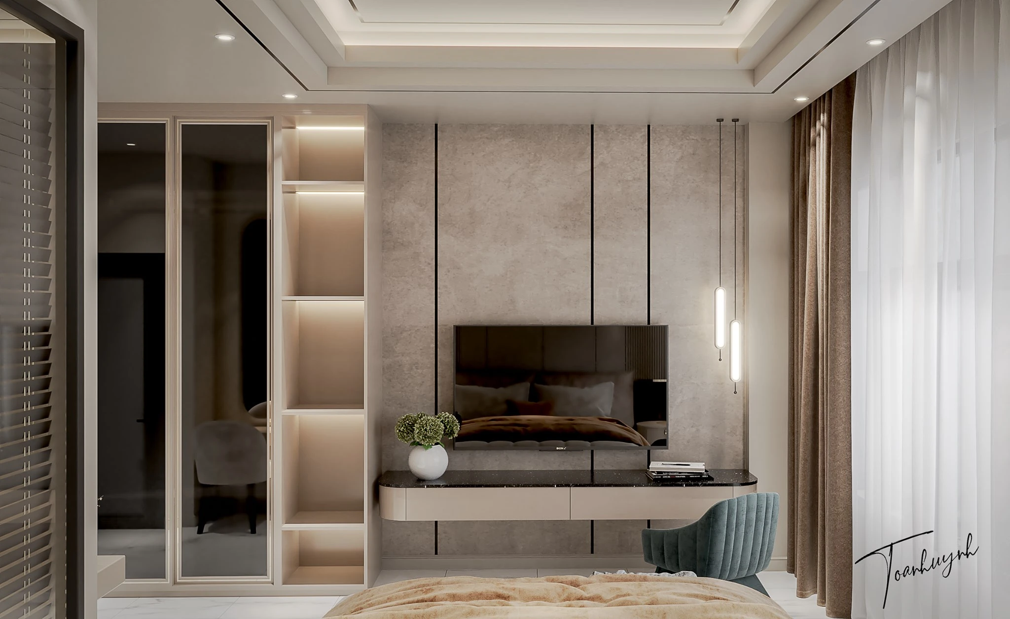 Bedroom Modern Vray Free Sketchup Models Download ID 101000479 (Huynh Toan)