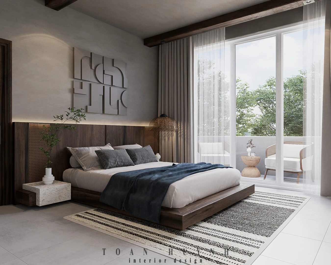 Bedroom Modern Vray Free Sketchup Scene Download ID 101000584 (Huynh Toan)