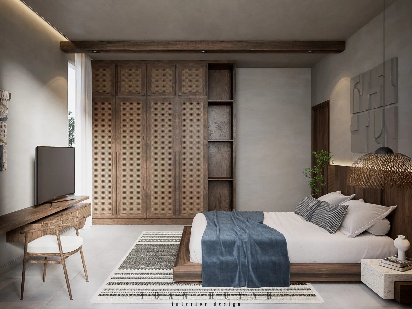 Bedroom Modern Vray Free Sketchup Scene Download ID 101000584 (Huynh Toan)