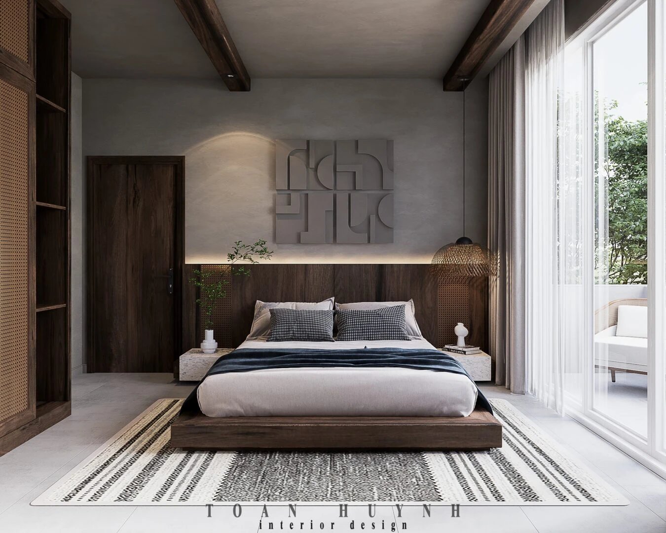 Bedroom Modern Vray Free Sketchup Scene Download ID 101000584 (Huynh Toan)