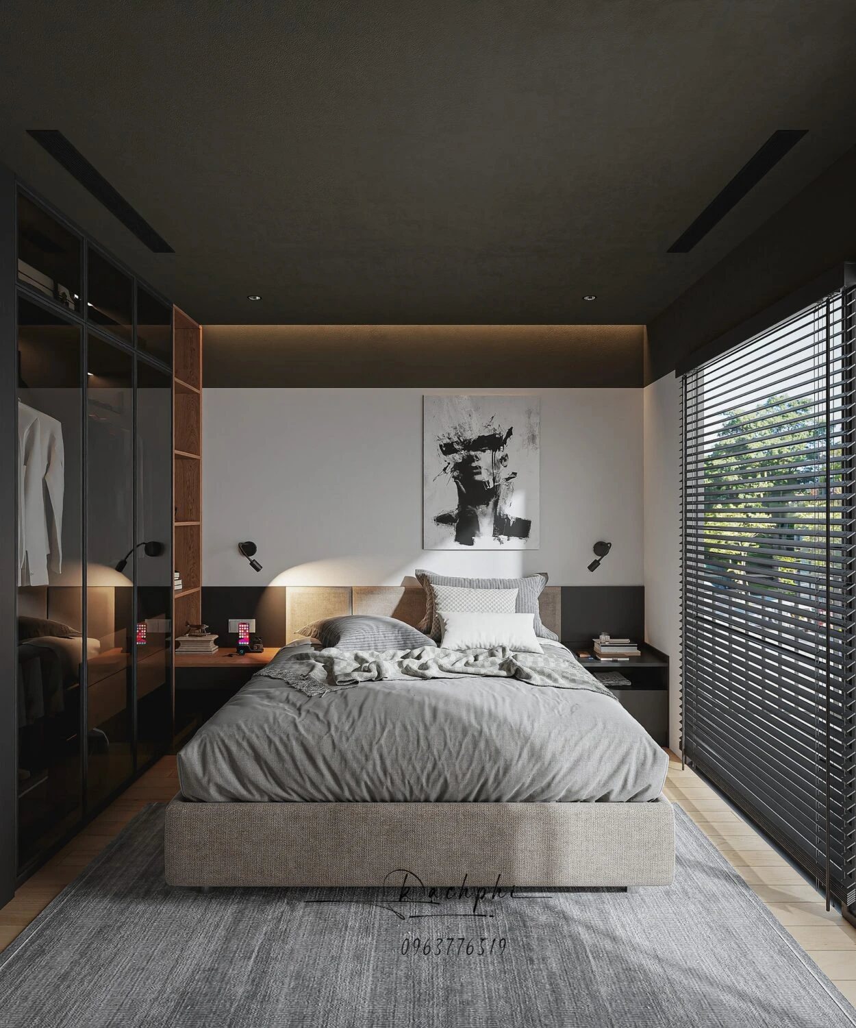 Bedroom Modern Vray Sketchup Free Model Download ID 101000711 (Phi Bach)