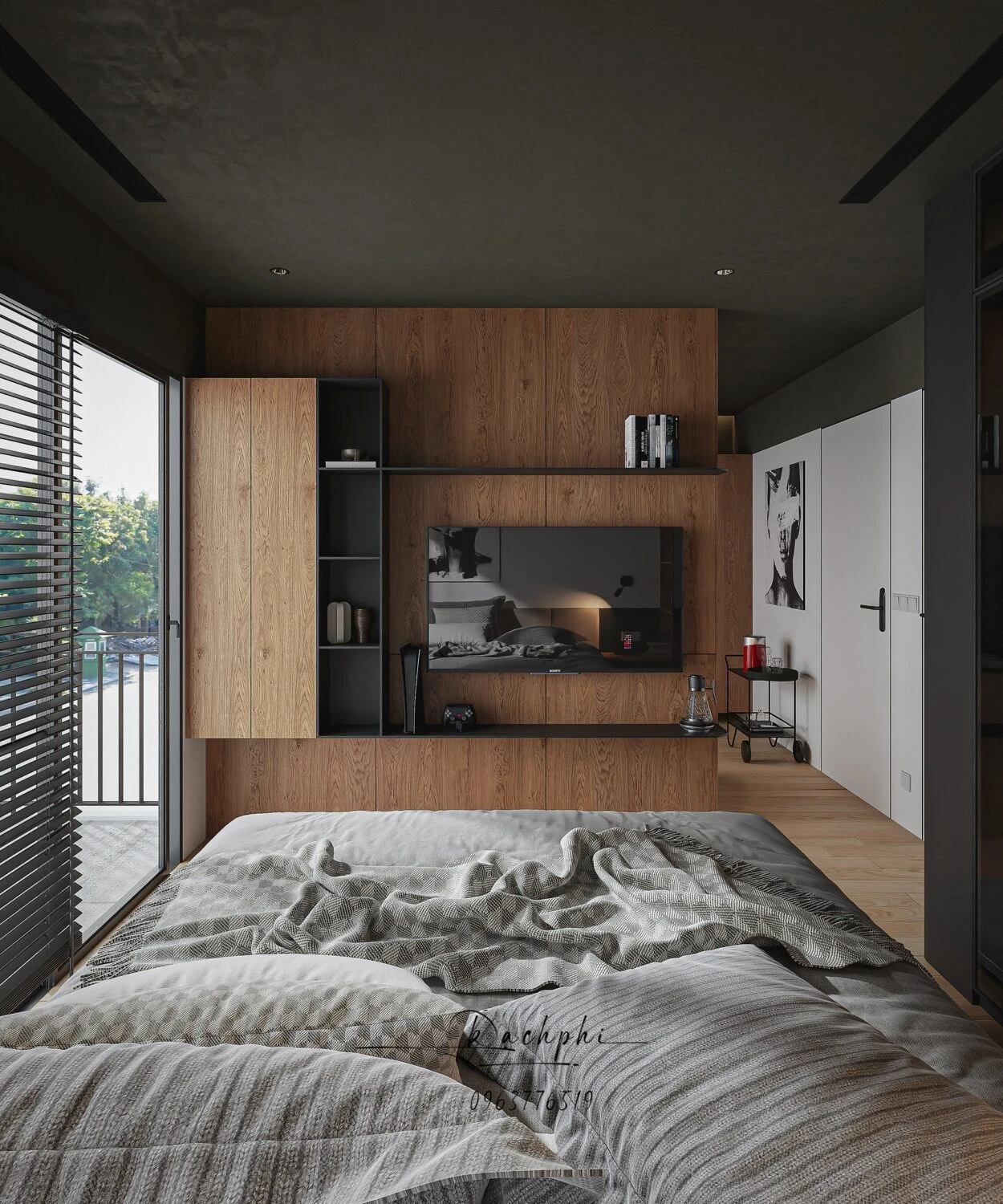 Bedroom Modern Vray Sketchup Free Model Download ID 101000711 (Phi Bach)
