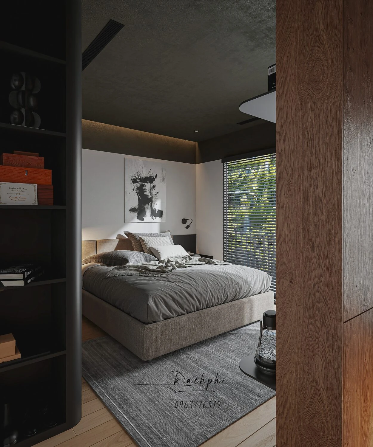 Bedroom Modern Vray Sketchup Free Model Download ID 101000711 (Phi Bach)