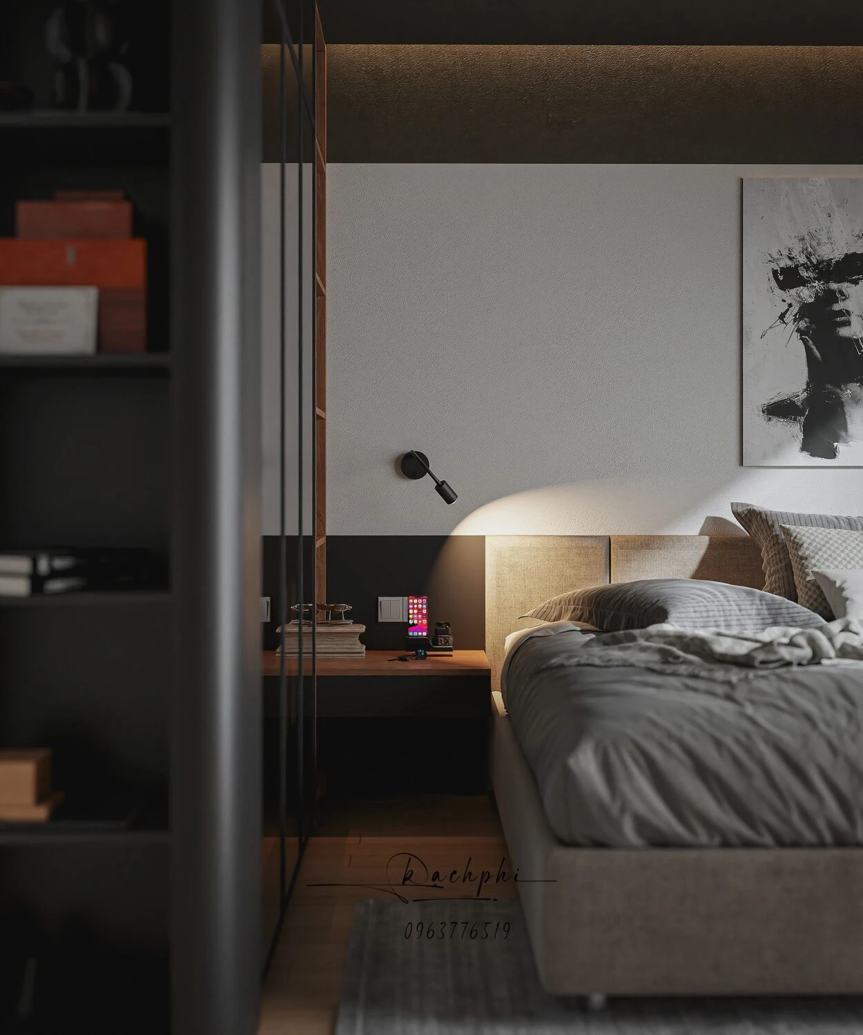 Bedroom Modern Vray Sketchup Free Model Download ID 101000711 (Phi Bach)