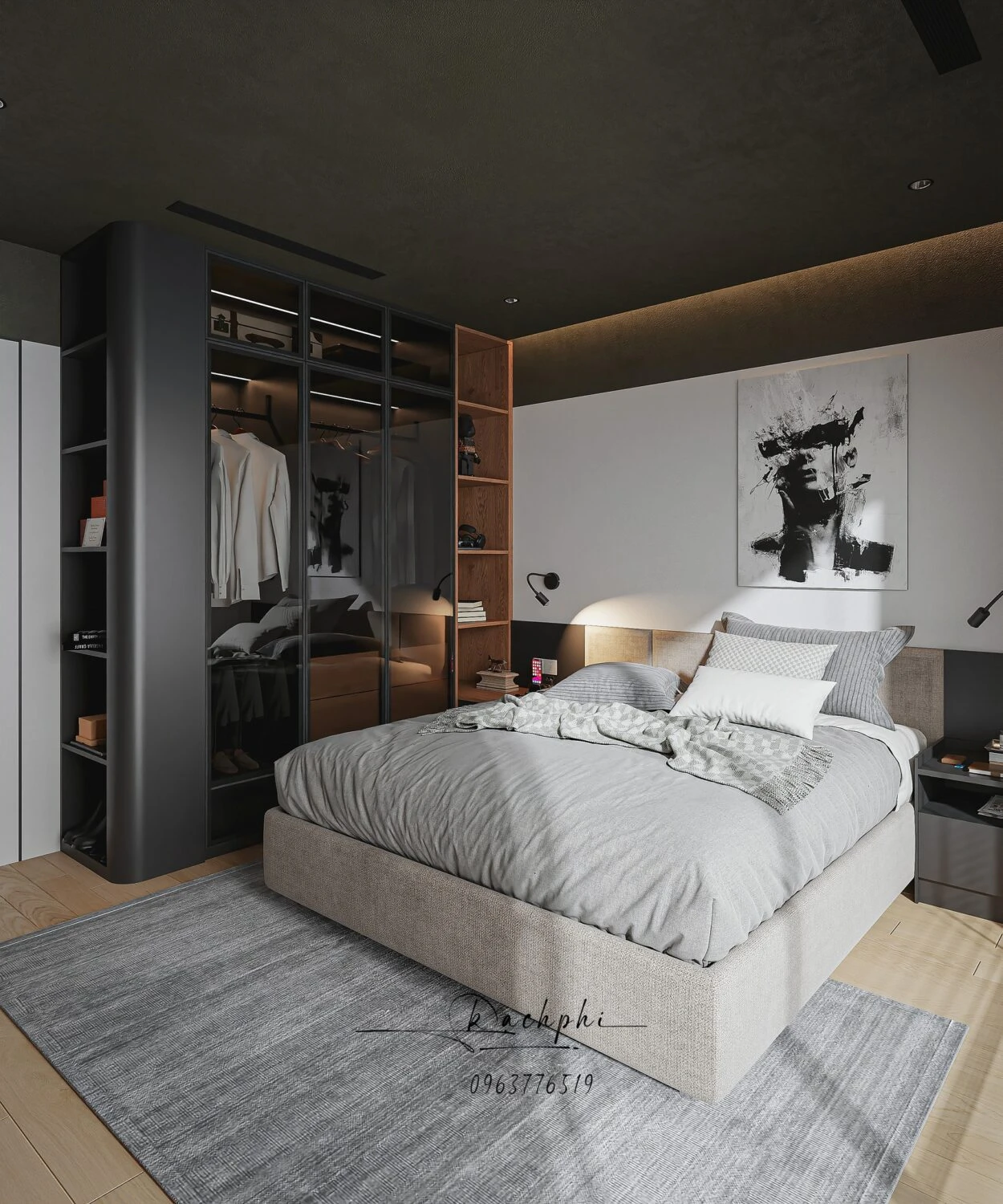 Bedroom Modern Vray Sketchup Free Model Download ID 101000711 (Phi Bach)