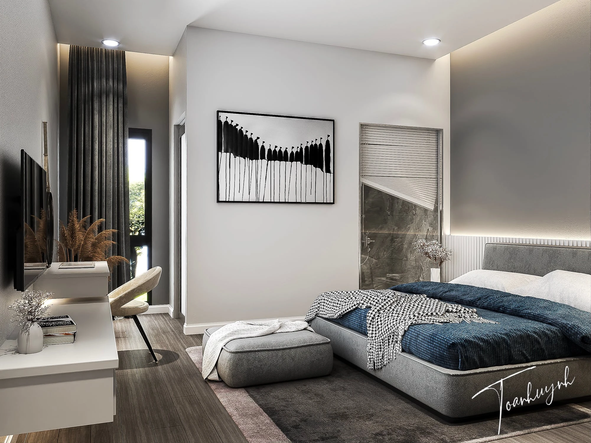 Bedroom Modern Vray Sketchup Model Download Free ID 101000456 (Huynh Toan)