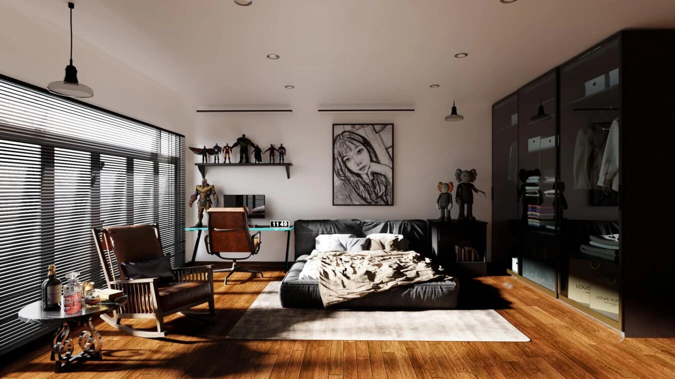 Bedroom Modern Vray Sketchup Model Download Free ID 101000546 (Dang Khoa)