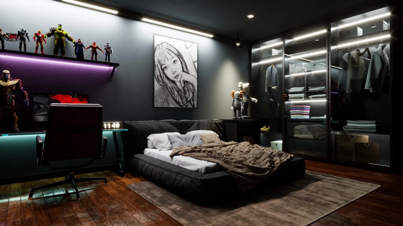 Bedroom Modern Vray Sketchup Model Download Free ID 101000546 (Dang Khoa)