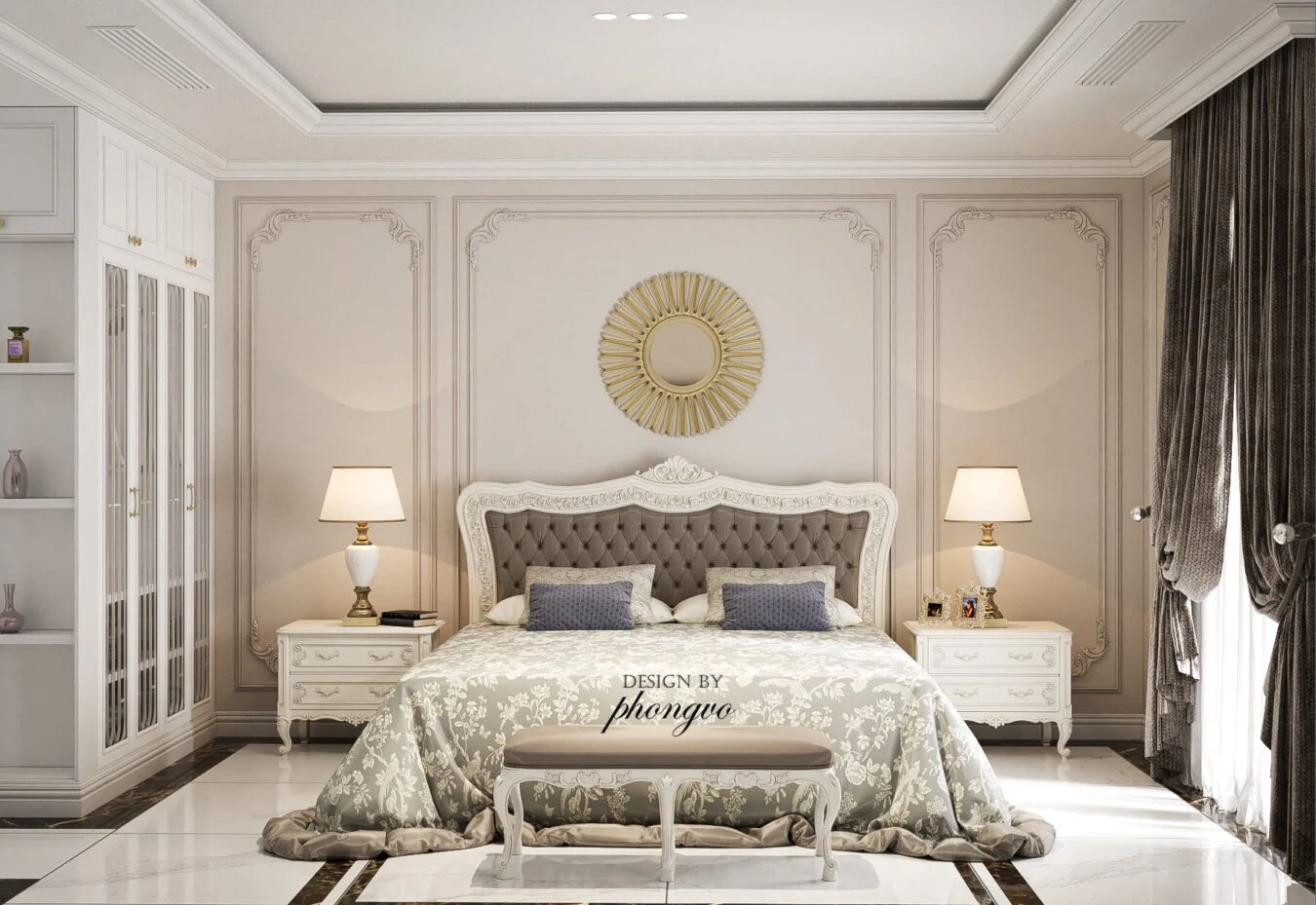 Bedroom Modern Vray Sketchup Scene Free Download ID 101000588 (Vo Le Phong)