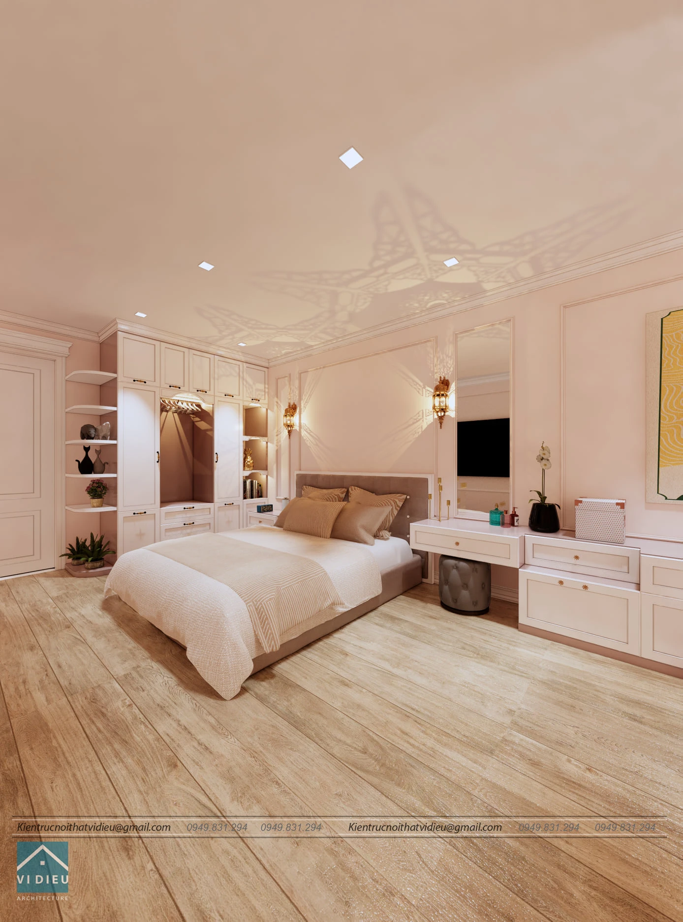 SketchUp Free Bedroom Neo Classic Vray Sketchup Model Free Download ID 101000371 (Tran Ngoc Quang Huy)