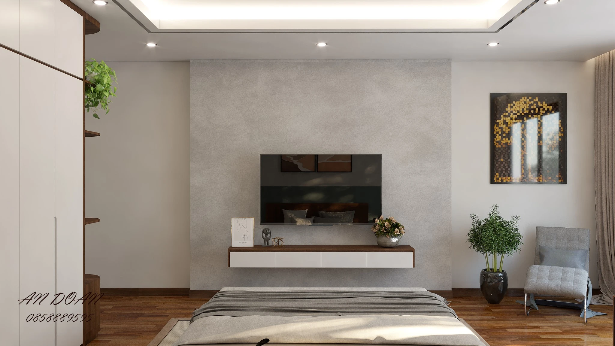 Bedroom Sketchup Free Model Download Modern ID 101000461 (An Doan)