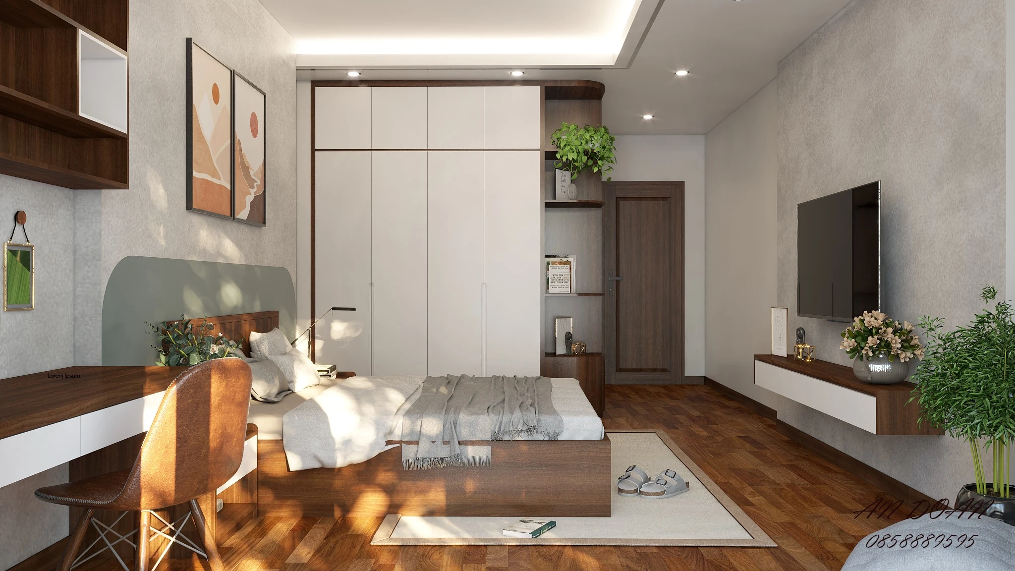 Bedroom Sketchup Free Model Download Modern ID 101000461 (An Doan)