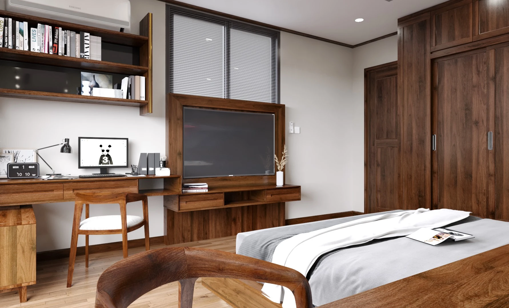 Bedroom Sketchup Free Model Download Modern ID 101000481 (Nguyen Danh Tu)