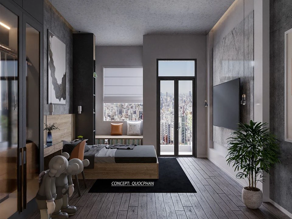 Bedroom Sketchup Model Download Free Modern ID 101000257 (Quoc Vi Phan Phan)