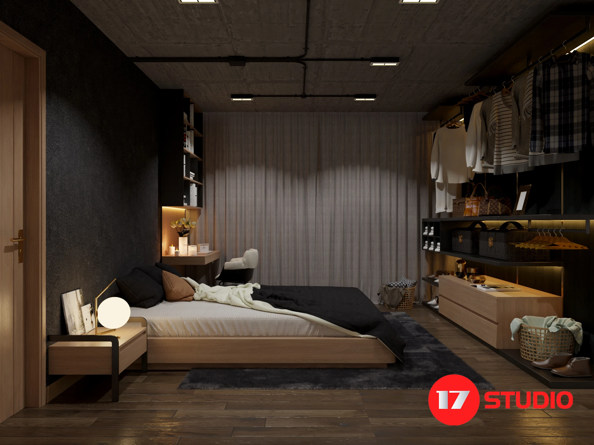 Bedroom Sketchup Model Download Free Vray Modern ID 101000367 (Dao Van Yen)