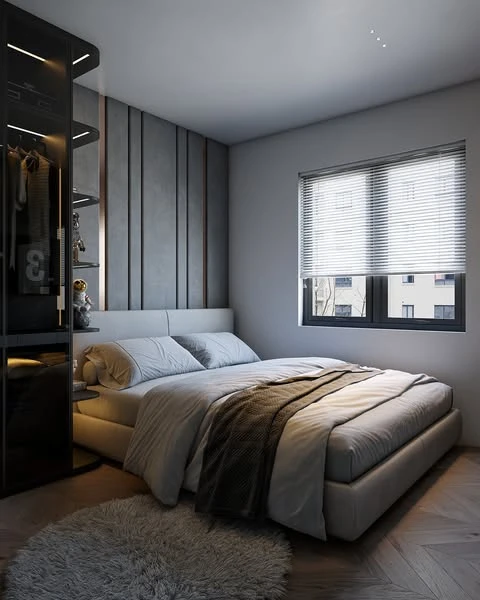 SketchUp Free Bedroom Sketchup Model Download Vray Modern ID 101000762 (Hieu Decor)