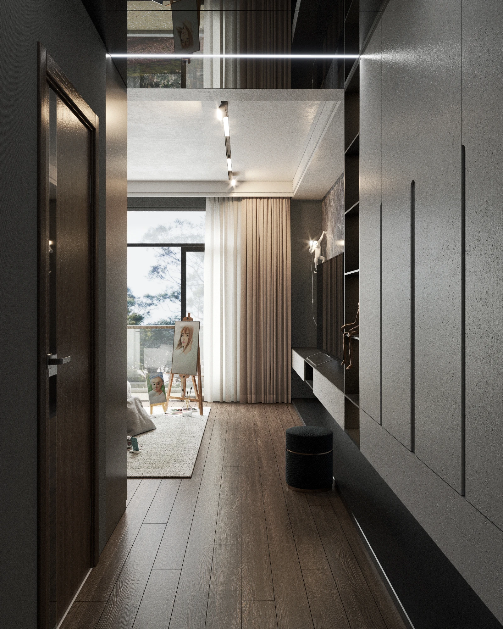 SketchUp Free Bedroom Sketchup Model Free Download Modern ID 101000430 (Dinh Huy)