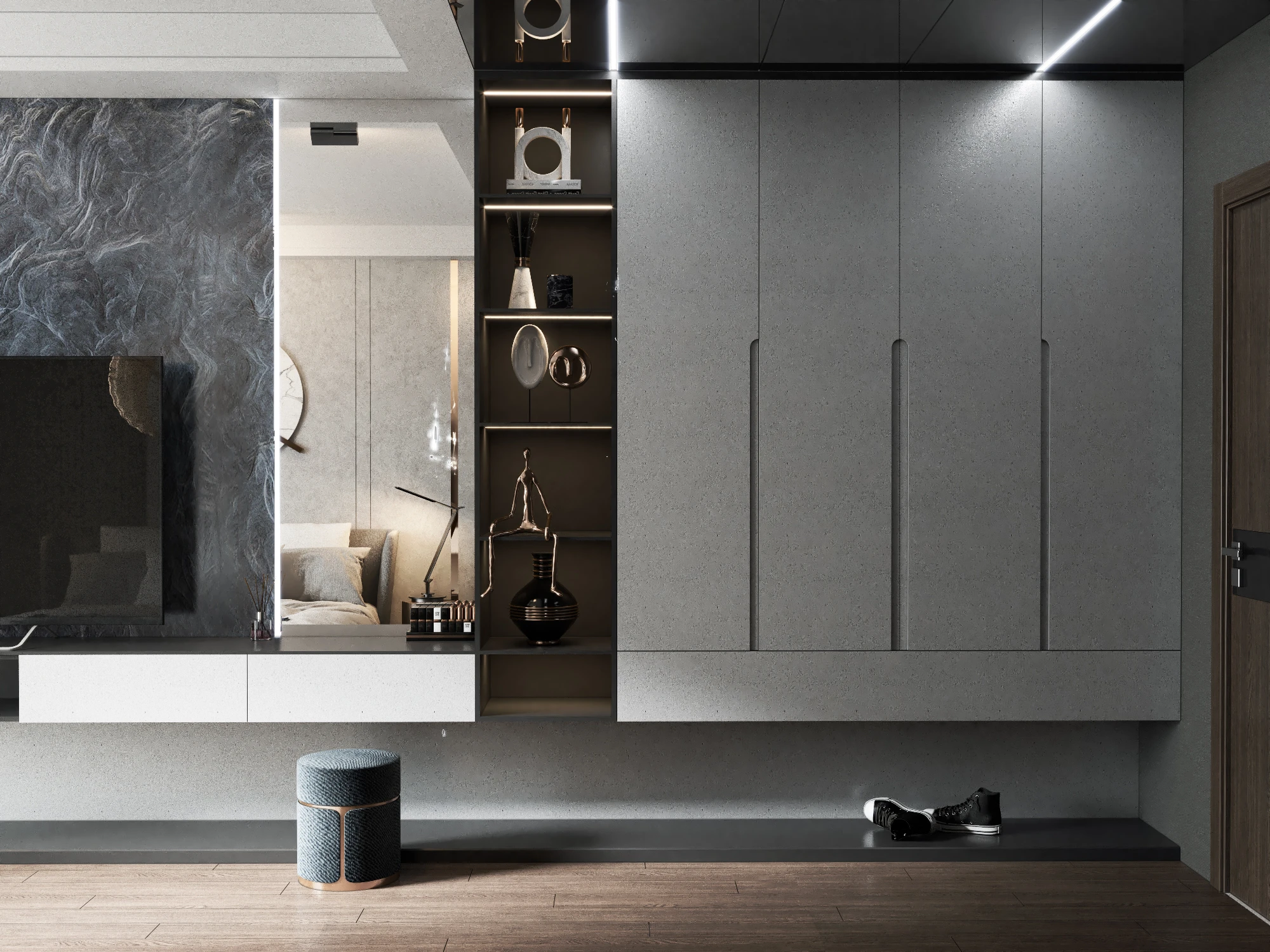 SketchUp Free Bedroom Sketchup Model Free Download Modern ID 101000430 (Dinh Huy)