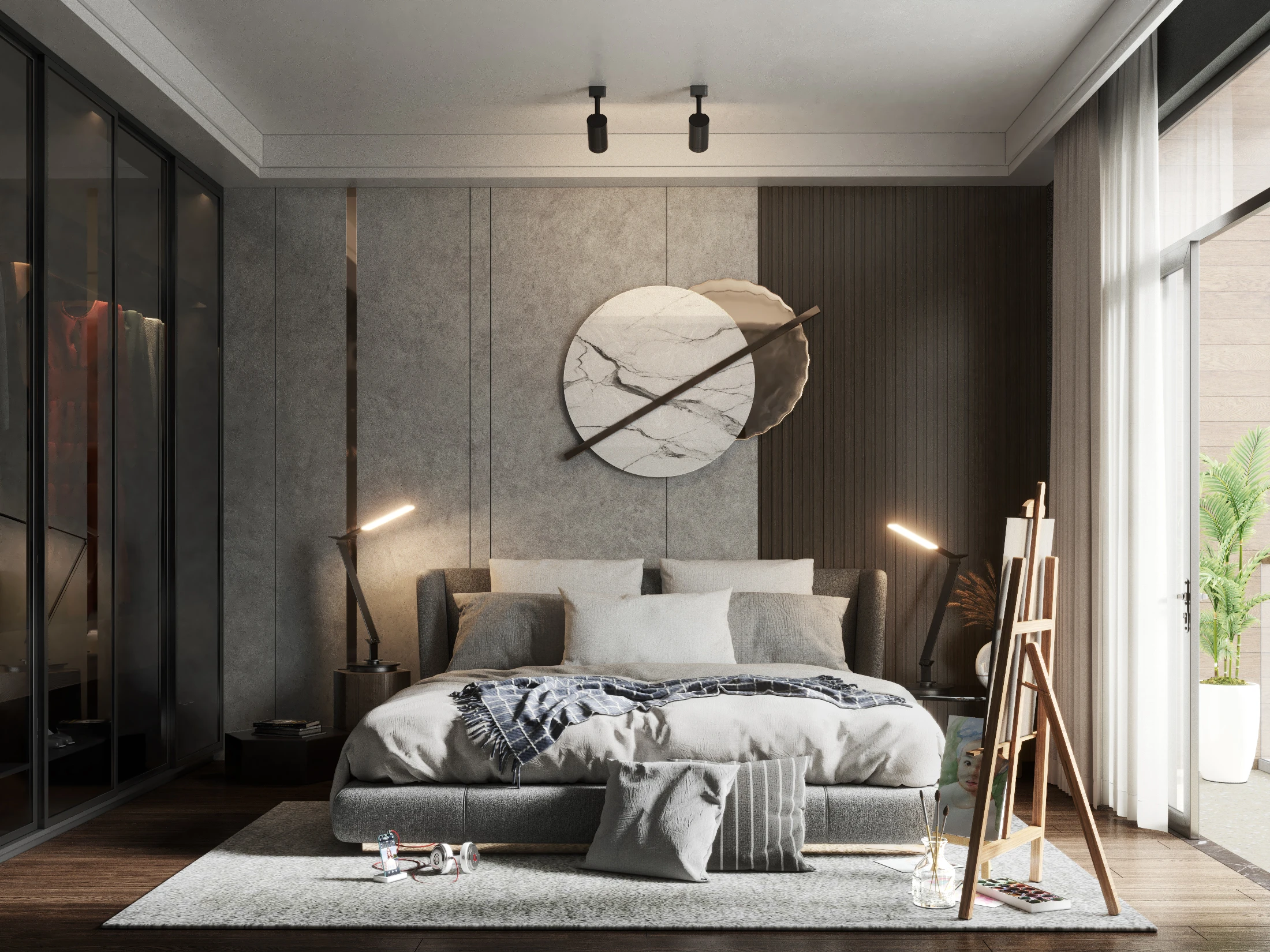 SketchUp Free Bedroom Sketchup Model Free Download Modern ID 101000430 (Dinh Huy)