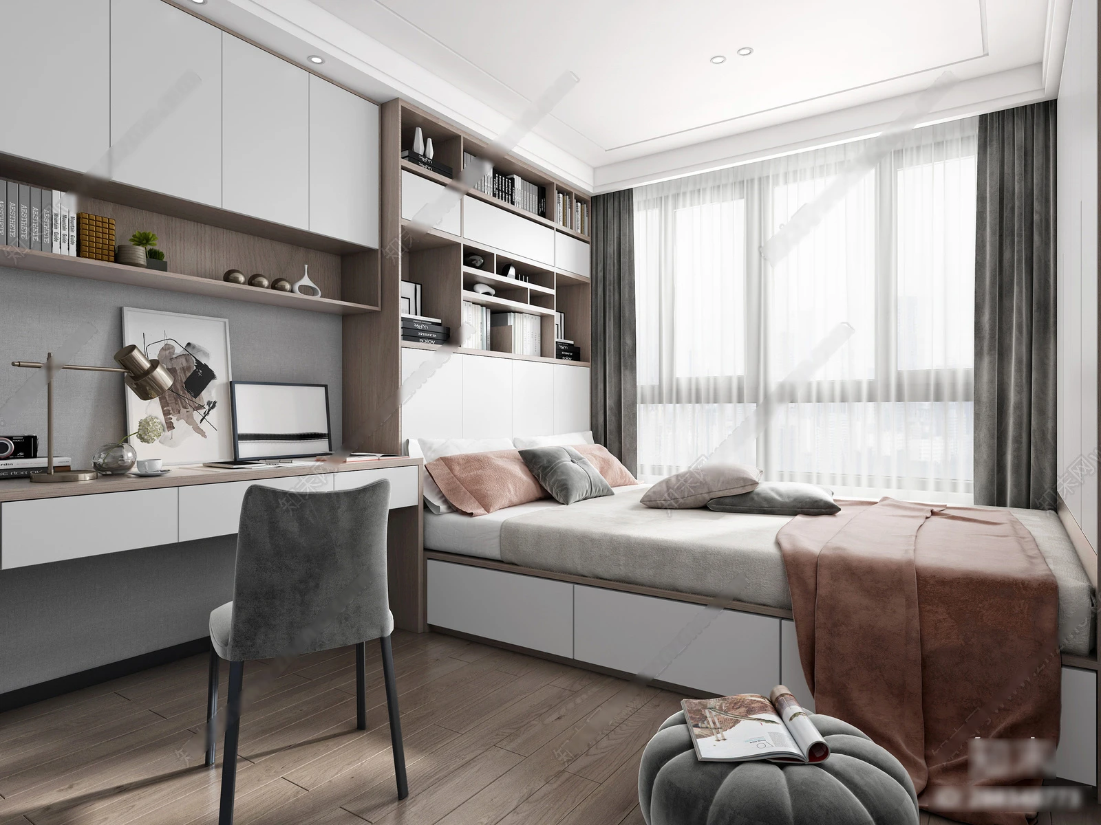 Bedroom Sketchup Model Free Download Modern ID 101000490 (Cuong Covua)