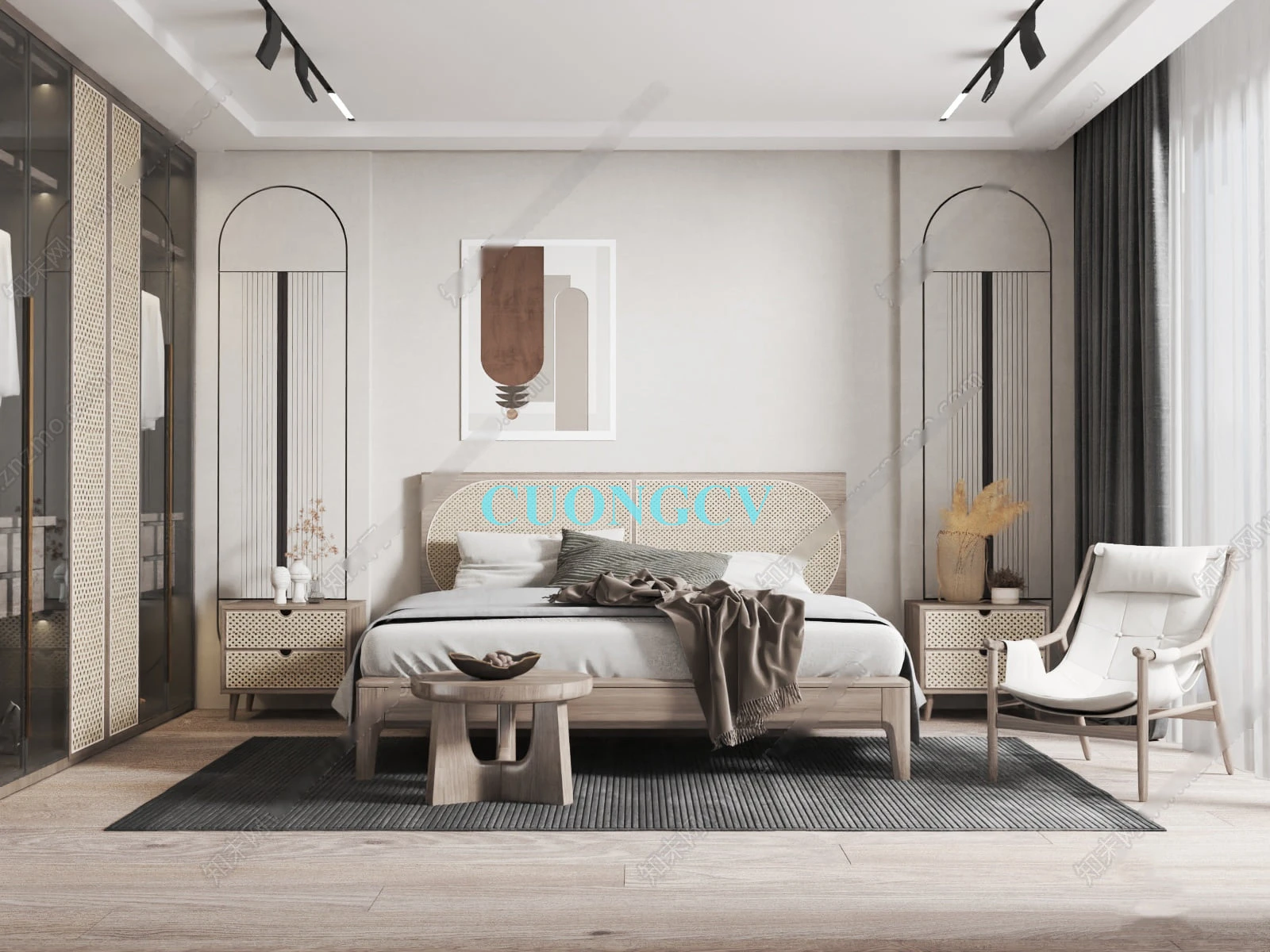 Bedroom Sketchup Model Free Download Modern ID 101000560 (Cuong Covua)