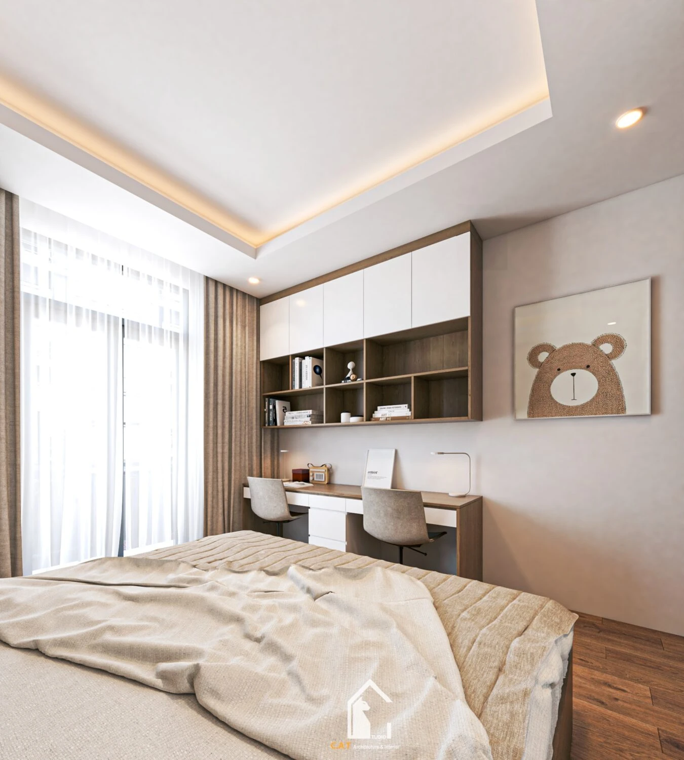 Bedroom Sketchup Model Free Download Modern ID 101000620 (Kts Nghiathan)