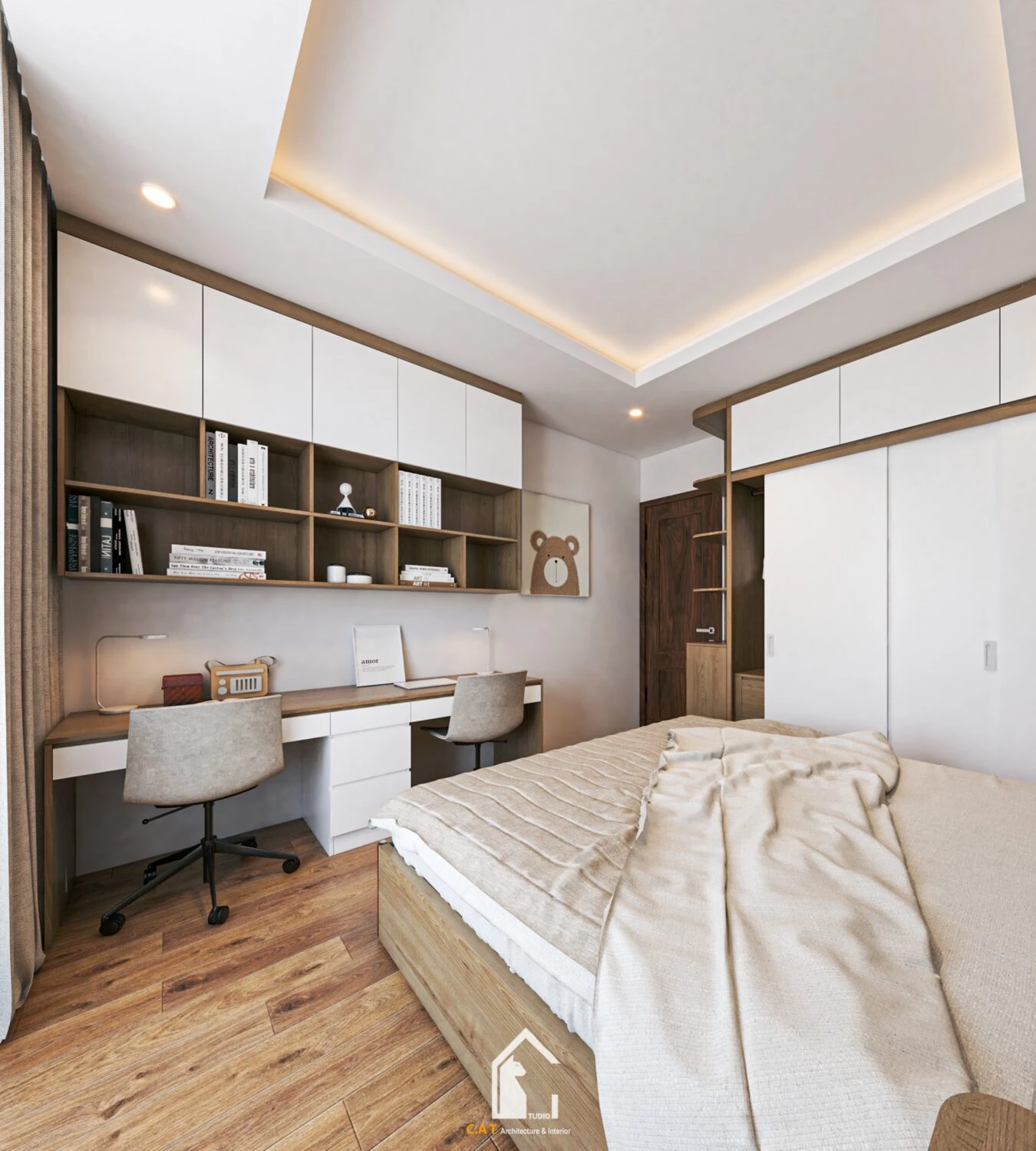 Bedroom Sketchup Model Free Download Modern ID 101000620 (Kts Nghiathan)