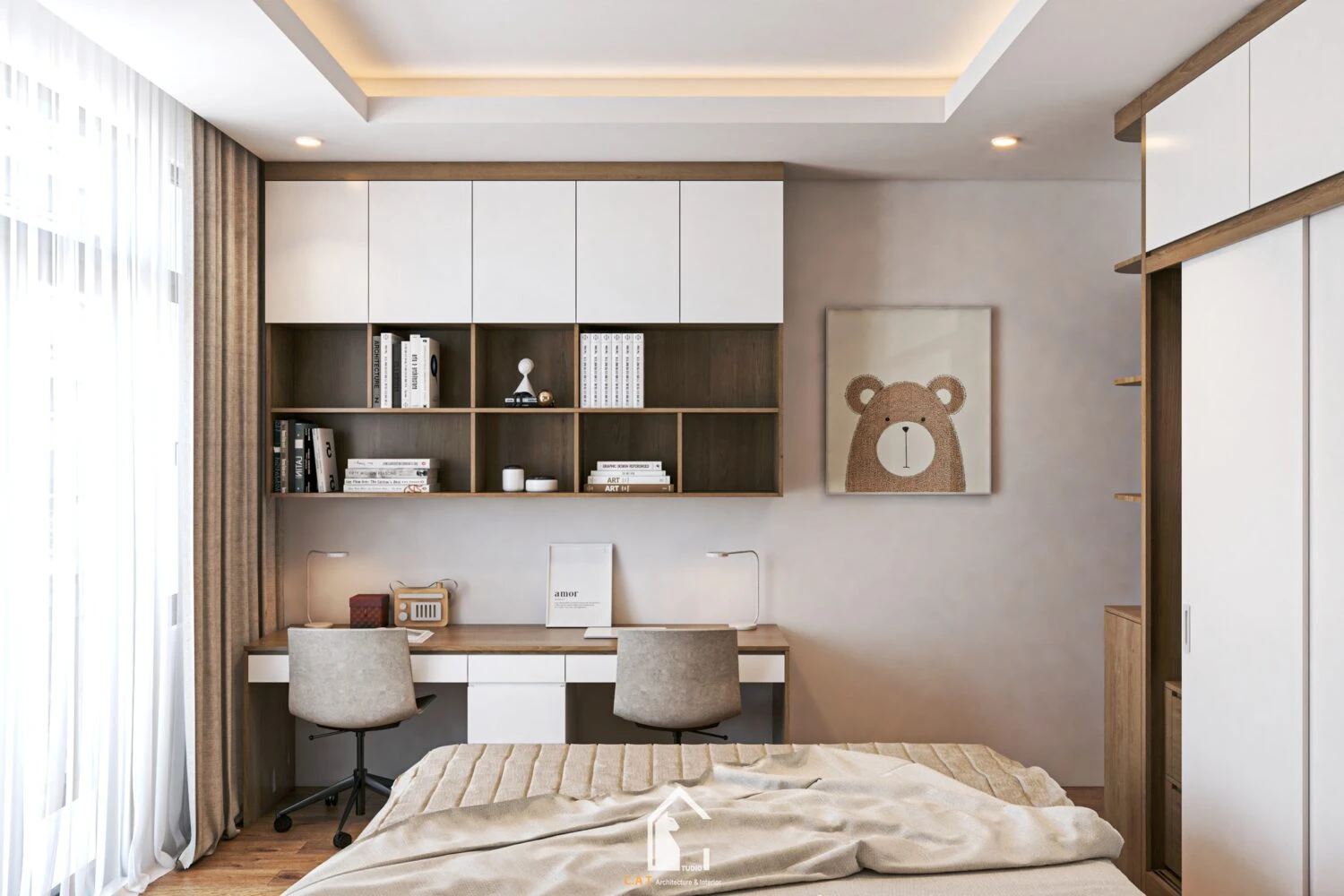 Bedroom Sketchup Model Free Download Modern ID 101000620 (Kts Nghiathan)
