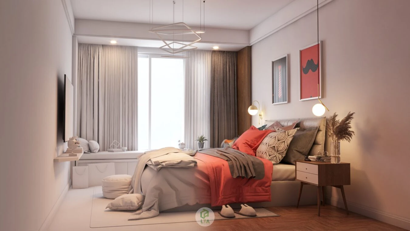 Bedroom Sketchup Model Free Download Vray Modern ID 101000520 (Cao Hoang Nhat Long)
