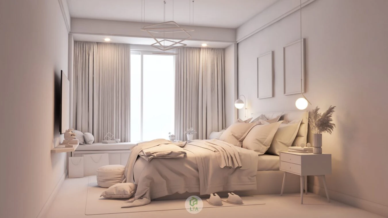Bedroom Sketchup Model Free Download Vray Modern ID 101000520 (Cao Hoang Nhat Long)