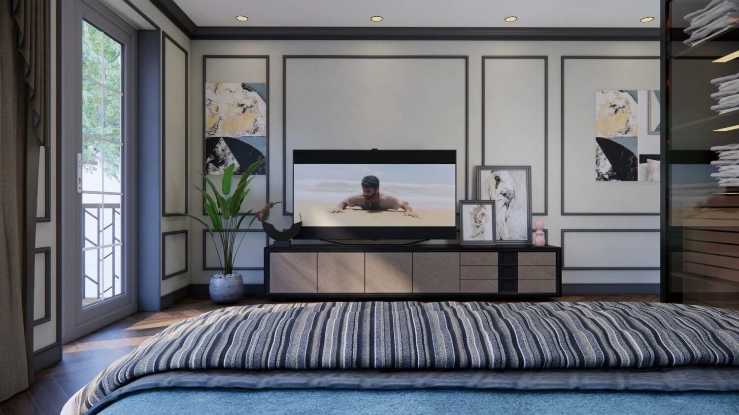 Bedroom Sketchup Scene Download Free Enscape Modern ID 101000713 (Hai van Tran)