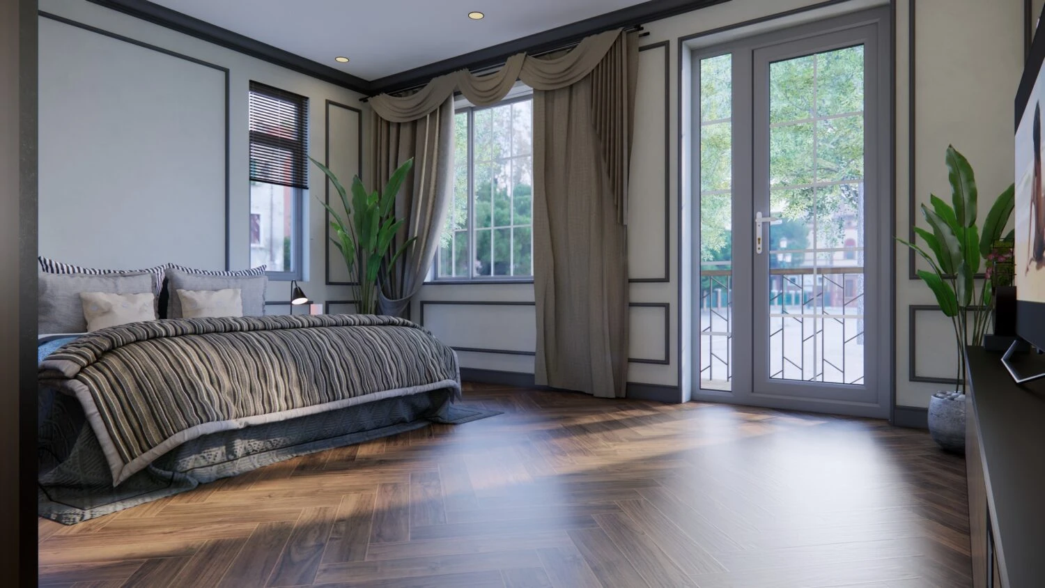 Bedroom Sketchup Scene Download Free Enscape Modern ID 101000713 (Hai van Tran)