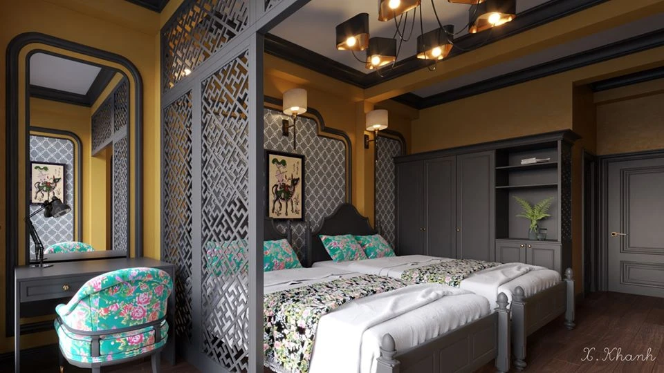 SketchUp Free Bedroom Sketchup Scene Download Free Indochine ID 101000274 (Xuan Khanh)