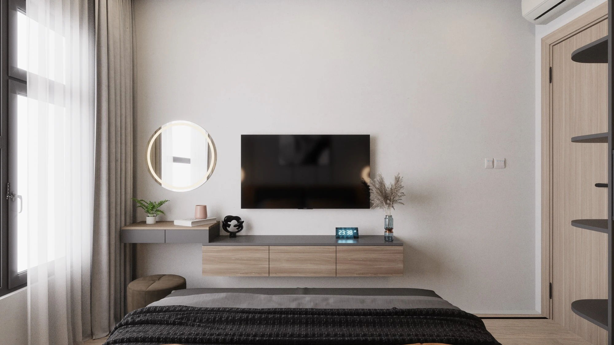 SketchUp Free Bedroom Sketchup Scene Download Free Modern ID 101000453 (Phong My)